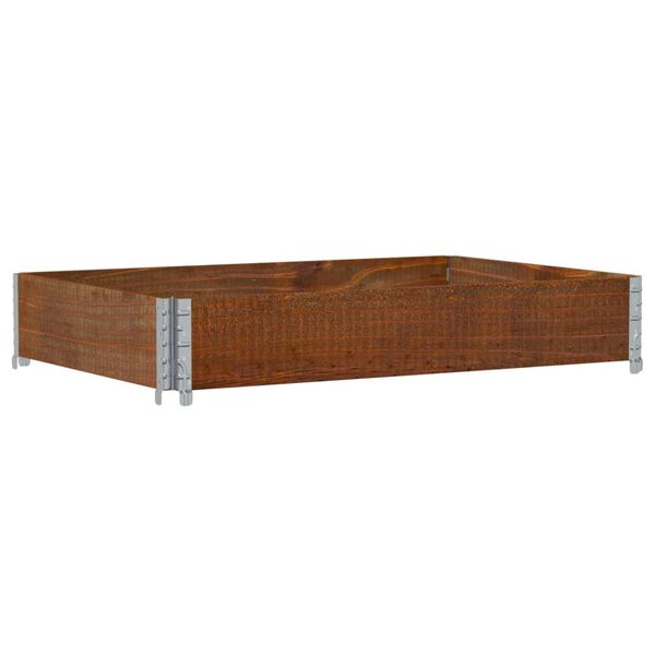 vidaXL Collar de palet madera maciza de pino marr&oacute;n 120x80 cm