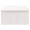 vidaXL Soporte de monitor madera maciza de pino blanco 50x27x15 cm