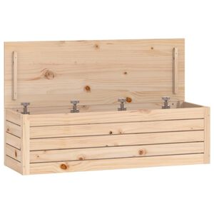 vidaXL Caja de almacenaje madera maciza de pino 109x36,5x33 cm