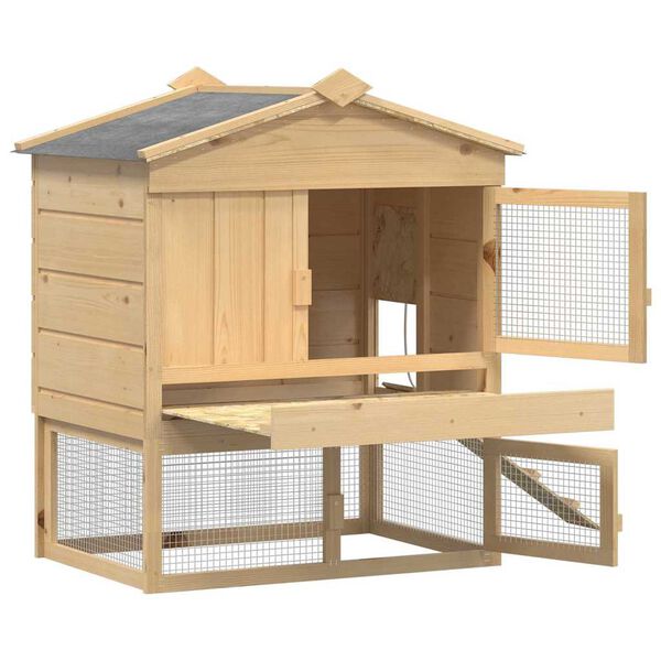 vidaXL Gallinero Marr&oacute;n 75 x 60 x 89 cm Madera de pino macizo