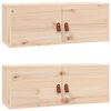 vidaXL Armarios de pared 2 uds madera maciza de pino 80x30x30 cm