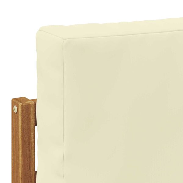 vidaXL Conjunto de sof&aacute;s de exterior con coj&iacute;n 3 pcs Natural y Crema