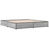 vidaXL Estructura cama madera ingenier&iacute;a metal gris Sonoma 200x200 cm