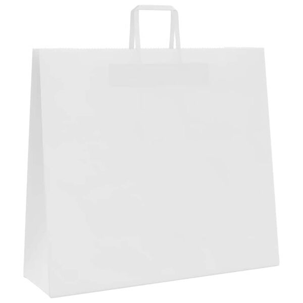 vidaXL Bolsas de papel con asas 250 uds blanca 54x15x49 cm