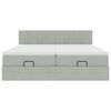 vidaXL Estructura cama otomana colchones terciopelo gris claro