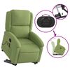 vidaXL Sill&oacute;n reclinable de masaje elevable terciopelo verde claro
