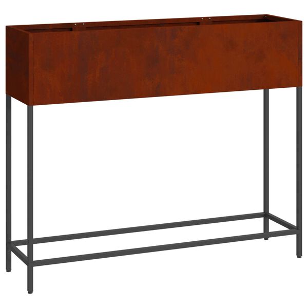 vidaXL Jardinera Elevada Oxidado 100 x 26 x 82 cm Acero autopatinable