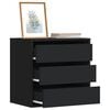 vidaXL Cajonera de esquina madera de ingenier&iacute;a negra 60x41x58 cm