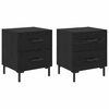 vidaXL Armario de Noche 2 uds. Roble Negro 40 x 35 x 47,5 cm