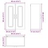 vidaXL Mueble de Cocina Kalmar 60 x 31 x 80 cm Madera de ingenier&iacute;a