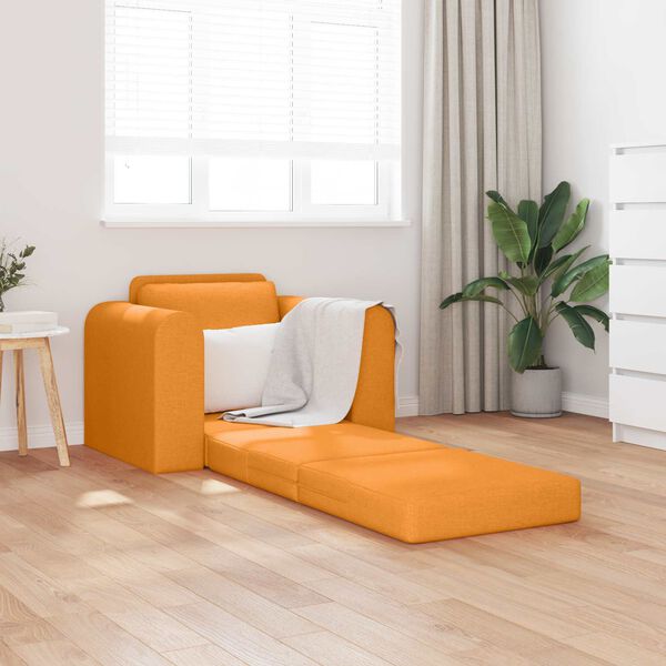 vidaXL Sof&aacute; cama Amarillo oscuro 98 x 71 x 83 cm tela