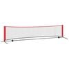 vidaXL Red de tenis Manual Negro y rojo 396 x 92 x 87 cm Poli&eacute;ster