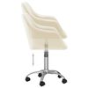 vidaXL Silla de oficina giratoria de tela color crema