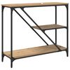 vidaXL Mesa Consola Roble artesanal 88,5 x 30 x 75 cm
