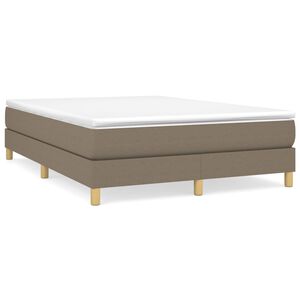 vidaXL Estructura de cama con somier tela gris taupe 140x200 cm