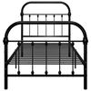 vidaXL Estructura de cama sin colch&oacute;n metal negro 90x200 cm