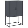 vidaXL Aparador de acero gris antracita 68,5x38,5x107 cm