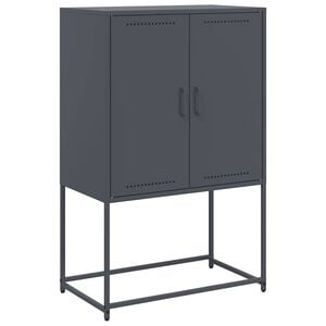 vidaXL Aparador de acero gris antracita 68,5x38,5x107 cm