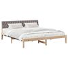 vidaXL Estructura de cama con cabecera Marr&oacute;n y taupe 180 x 200 cm