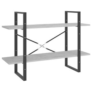 vidaXL Estanter&iacute;a de 2 niveles contrachapada gris hormig&oacute;n 100x30x70cm