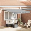 vidaXL Toldo retr&aacute;ctil autom&aacute;tico luz LED antracita blanco 300x250 cm