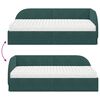 vidaXL Estructura de Cama Esquina con Colch&oacute;n 2 pcs Verde Terciopelo