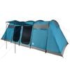 vidaXL Tienda de campa&ntilde;a familiar t&uacute;nel 10 personas impermeable azul