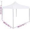 vidaXL Carpa plegable profesional acero blanco 2x2 m