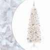 vidaXL &Aacute;rbol de Navidad artificial estrecho con bolas 180 cm 300 LED