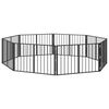 vidaXL Puerta para perros 8 uds. Negro 100 x 60 cm Acero Galvanizado