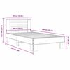 vidaXL Estructura cama madera ingenier&iacute;a metal gris Sonoma 90x200 cm