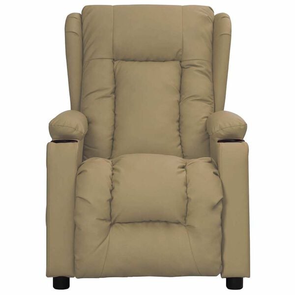 vidaXL Sill&oacute;n elevable cuero sint&eacute;tico color capuchino