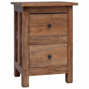 vidaXL Mesita de noche de madera maciza de caoba 40x30x51 cm