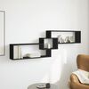 vidaXL Armario de pared madera de ingenier&iacute;a negro 158x18x53 cm