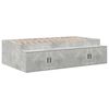 vidaXL Cama con almacenamiento con almacenamiento Gris Concreto 75 cm