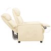 vidaXL Sill&oacute;n reclinable de cuero sint&eacute;tico crema