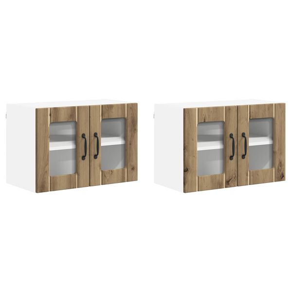 vidaXL Mueble de Cocina Lucca 2 pcs Roble Artesanal 60 x 31 x 40 cm
