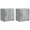 vidaXL Armario de Noche 2 uds. Gris Sonoma 43 x 34,5 x 47 cm