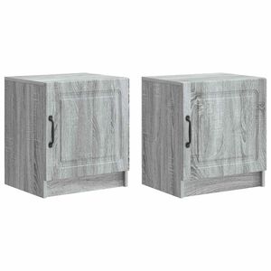 vidaXL Armario de Noche 2 uds. Gris Sonoma 43 x 34,5 x 47 cm