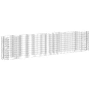 vidaXL Arriate de gaviones de hierro galvanizado 470x50x100 cm