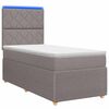 vidaXL Cama de muelles con LED y colch&oacute;n Topo 90 x 190 cm Tela