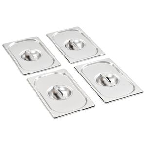 Tapas para bandejas Gastronorm 1/4 acero inoxidable 4 unidades