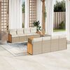 vidaXL Set de sof&aacute;s de jard&iacute;n 9 pzas con cojines rat&aacute;n sint&eacute;tico beige