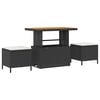 vidaXL Conjunto de sofá de jardín 10 pcs Negro ratán sintético
