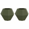 vidaXL Jardinera 2 uds. Verde Oliva 50 x 50 x 40 cm Acero