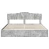 vidaXL Cama con almacenamiento con cabecera Gris Concreto 200 x 200 cm