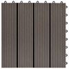 vidaXL Tile de Decking 11 pcs Marr&oacute;n Oscuro 30 x 30 cm WPC