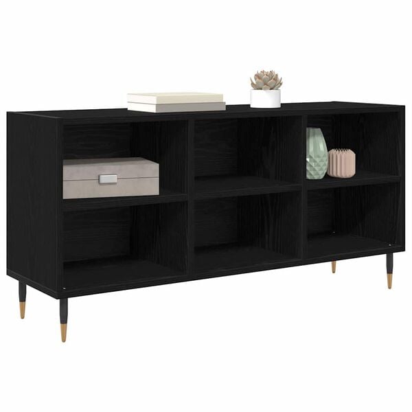 vidaXL Gabinete de TV Roble Negro 103,5 x 30 x 50 cm