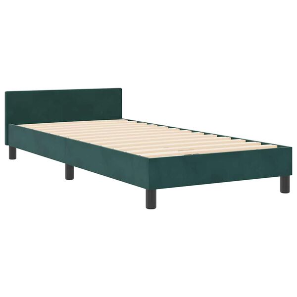 vidaXL Cama tipo Box Spring Verde oscuro 100 x 200 cm Terciopelo