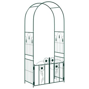 vidaXL Arco de jard&iacute;n Verde 102 x 50 x 218 cm Acero